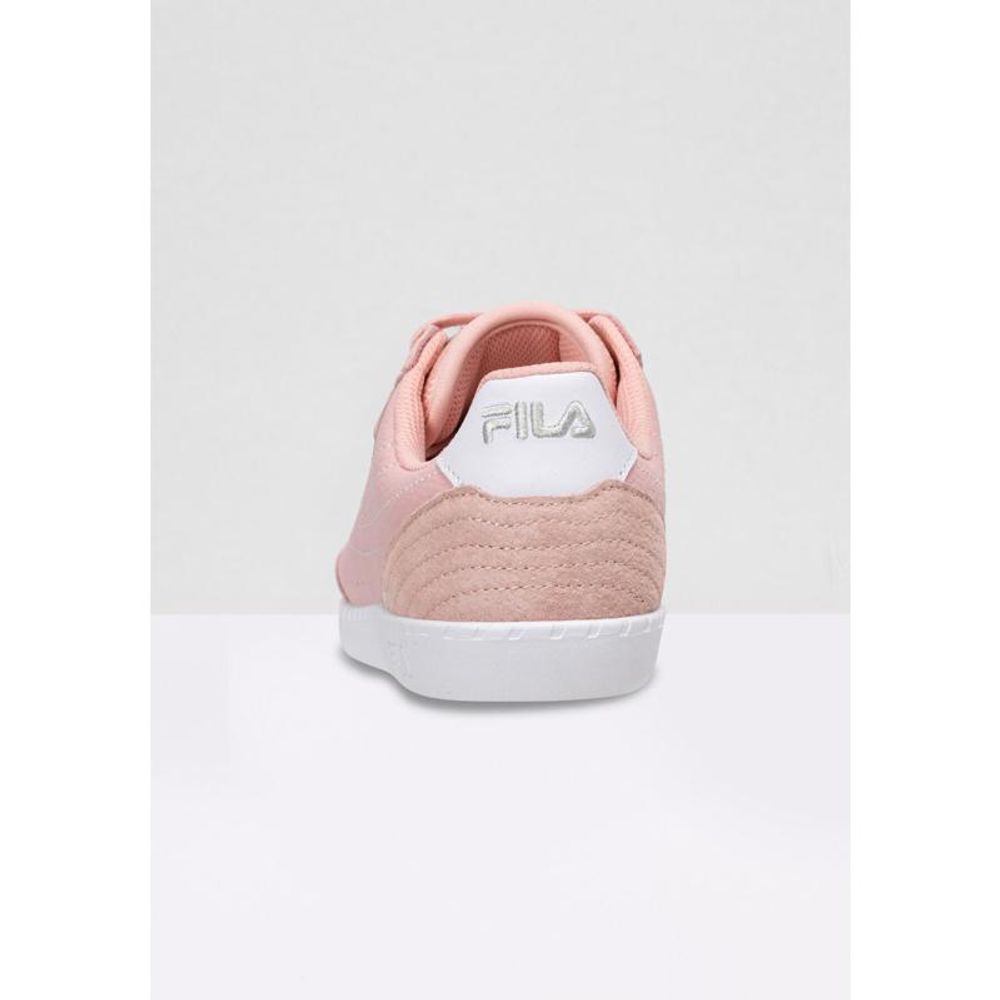 Pink Leather Low Top Sneakers