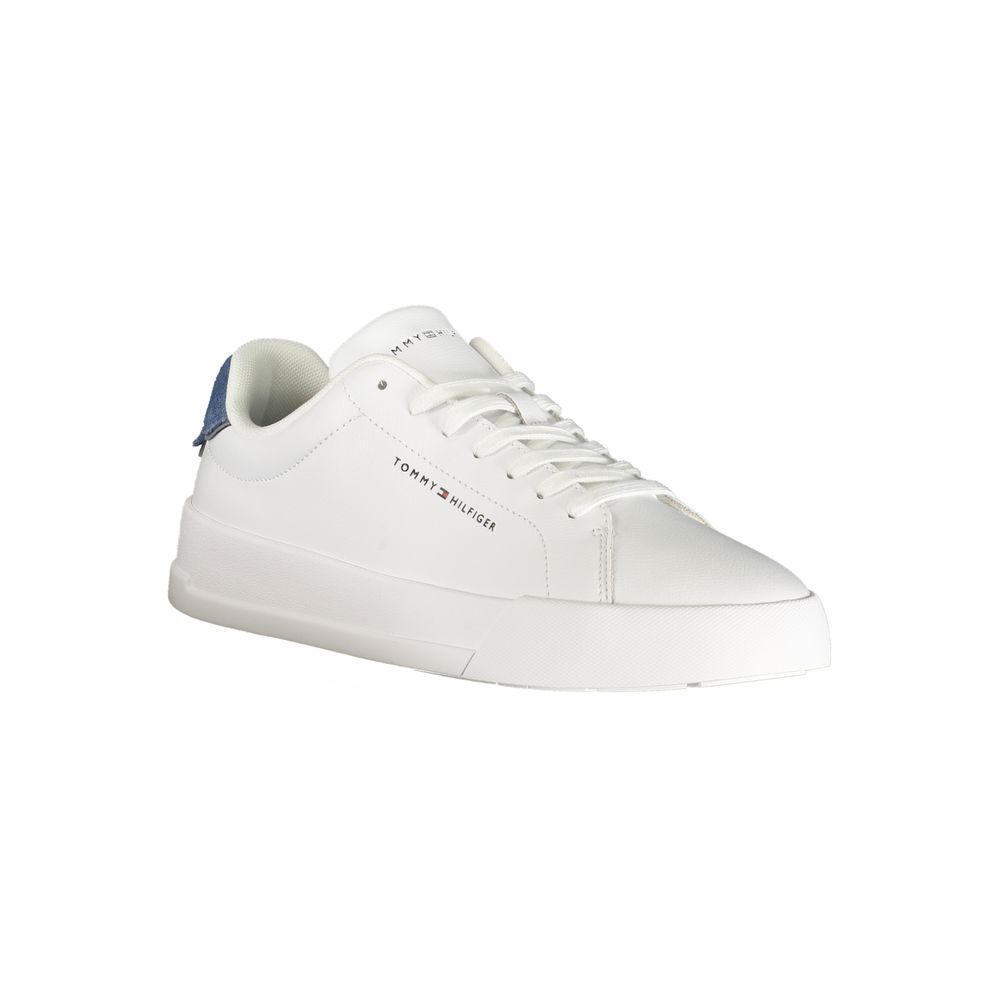 White Polyurethane Men's Sneaker