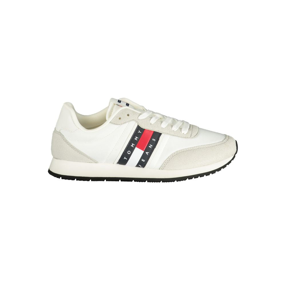 White Polyurethane Men Sneaker