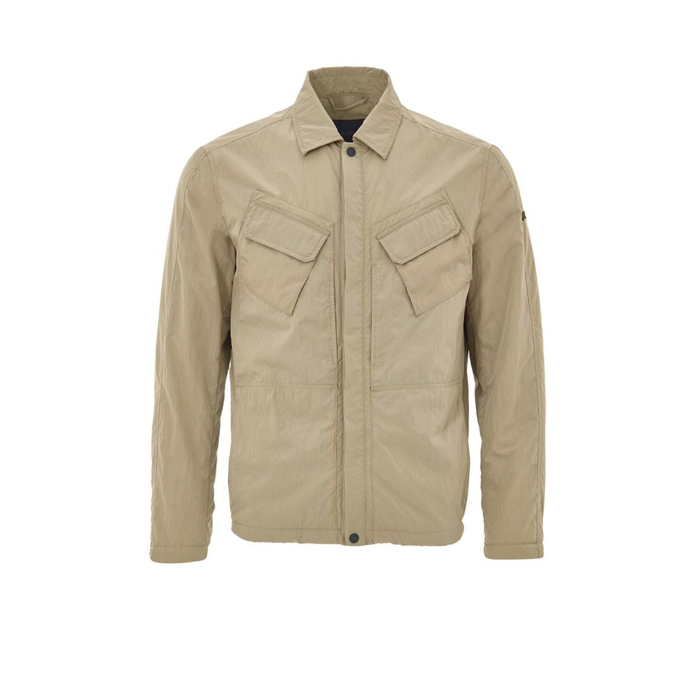 Beige Polyester Coat