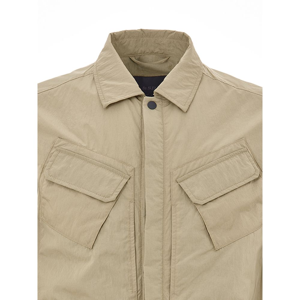 Beige Polyester Coat