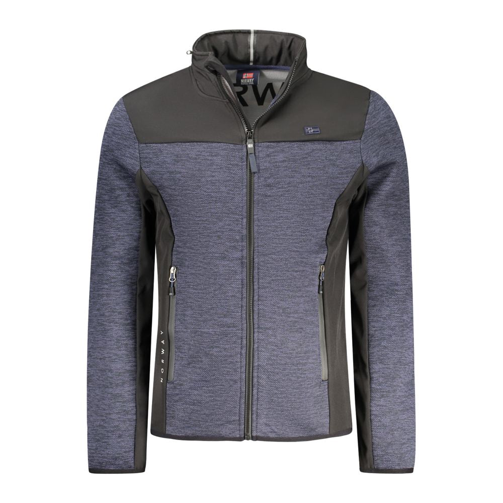 Blu Polyester Men Jacket