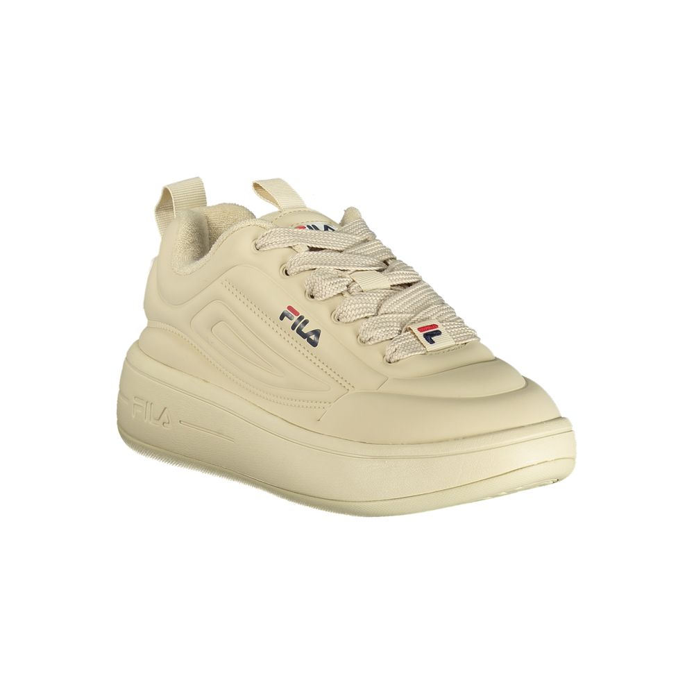 Beige Polyester Women Sneaker