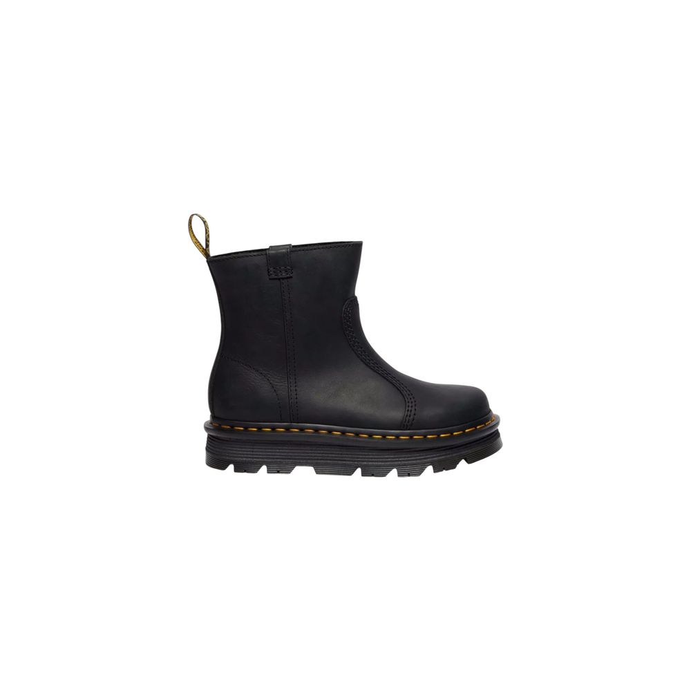 Black Leather Ankle Boots
