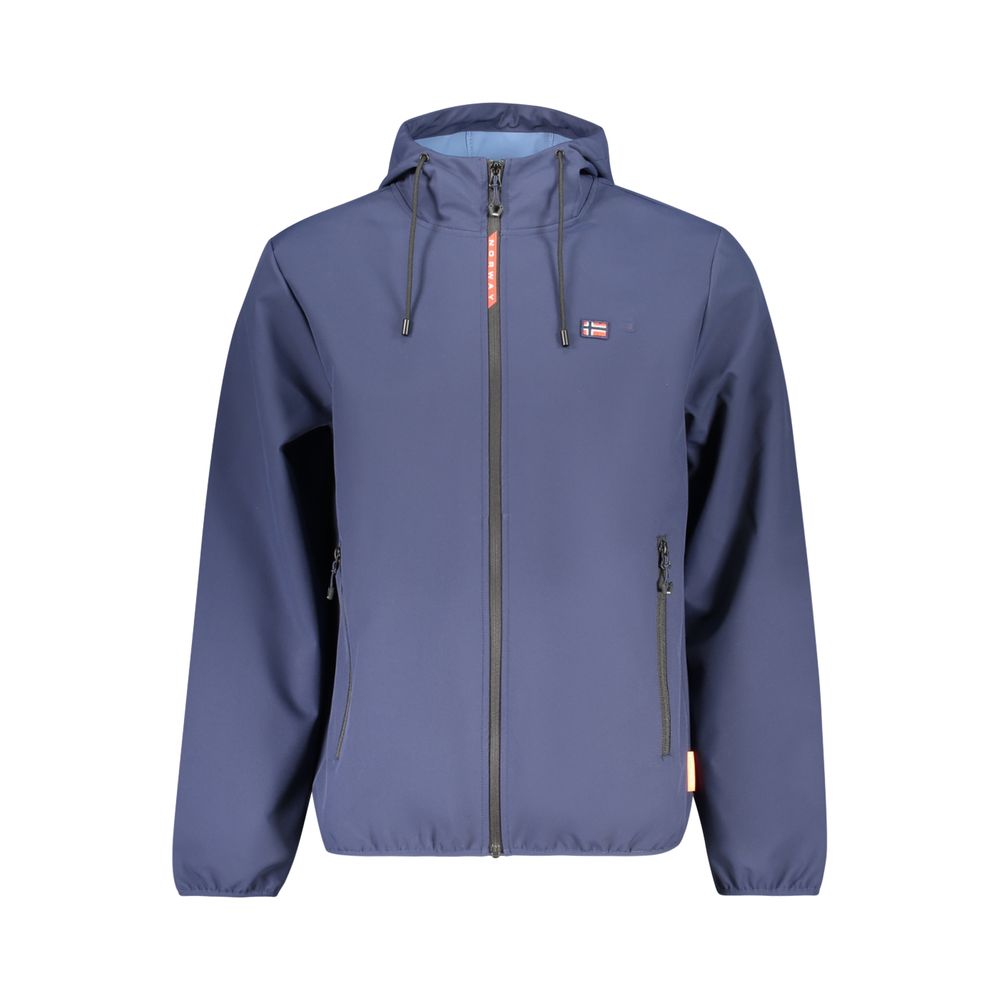 Blu Polyester Men's Jacket