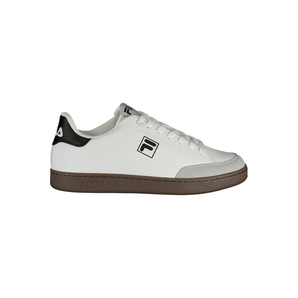 White Polyurethane Men Sneaker