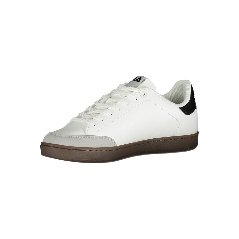 White Polyurethane Men Sneaker