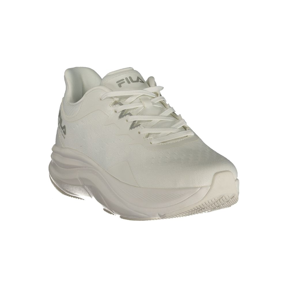 White Polyester Men's Sneaker