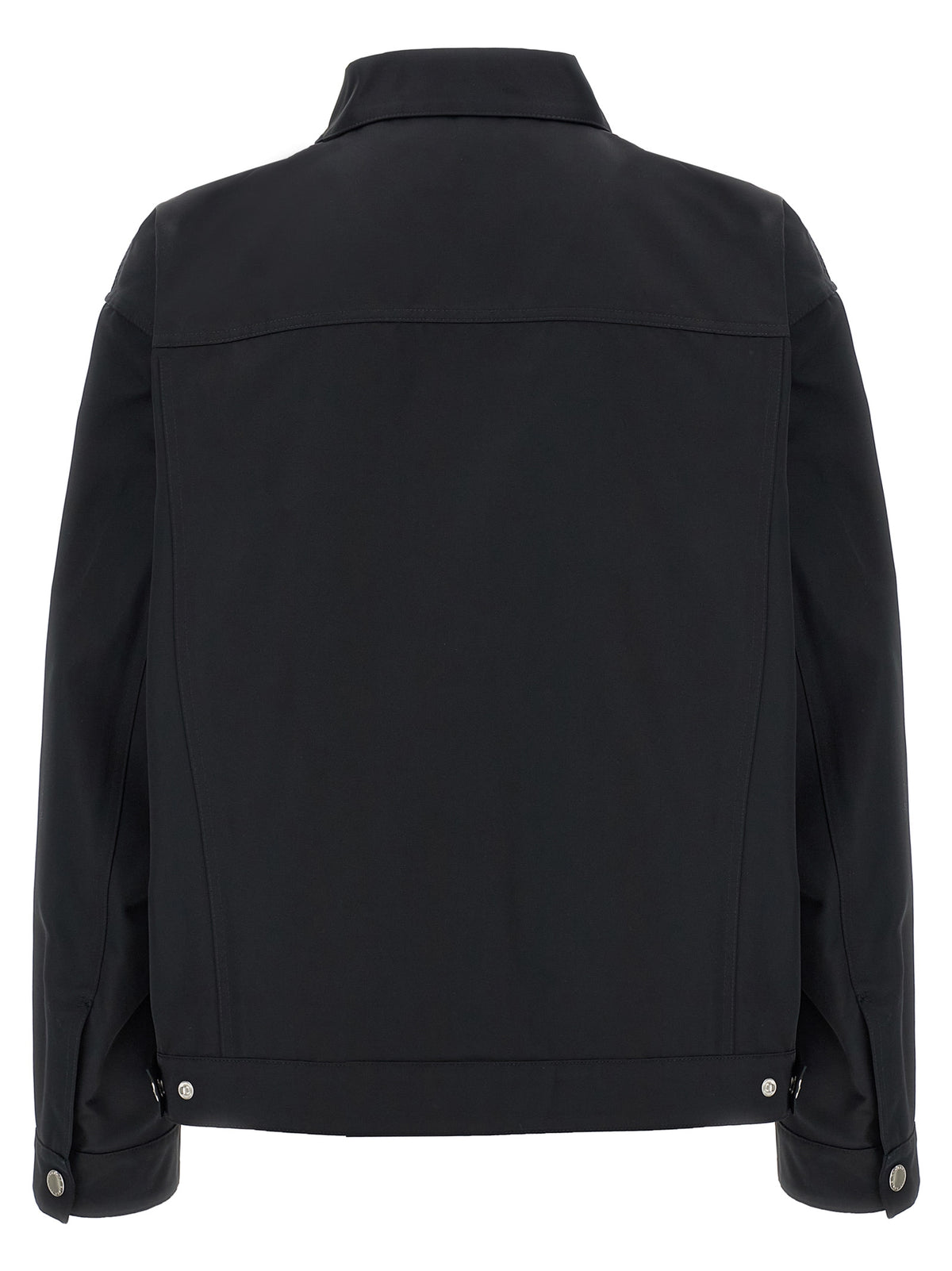 Black Polyester Full-Length Jacket
