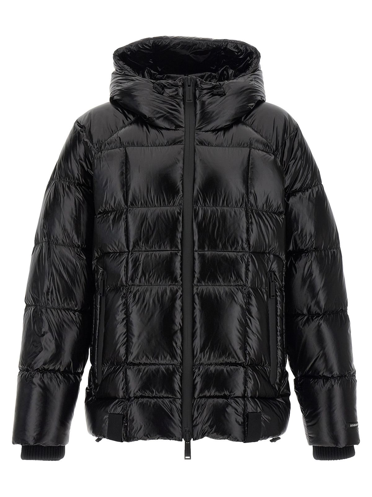 Black Polyamide Full-Length Jacket