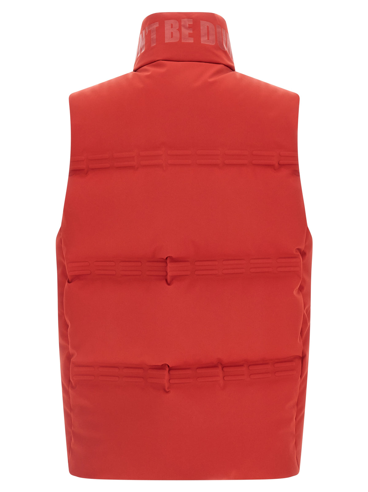 Red Polyamide Sleeveless Jacket