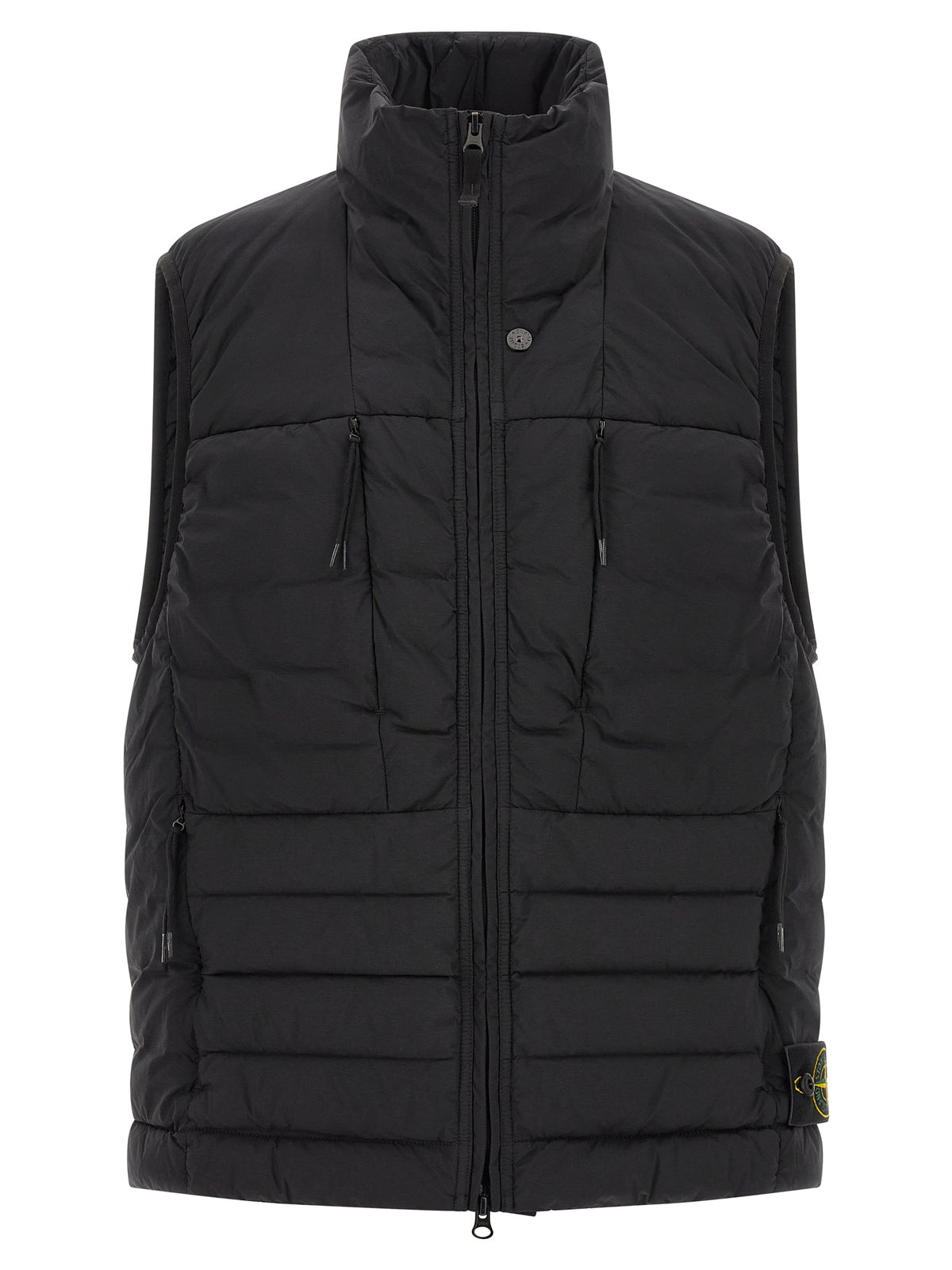 Black Polyamide Sleeveless Jacket