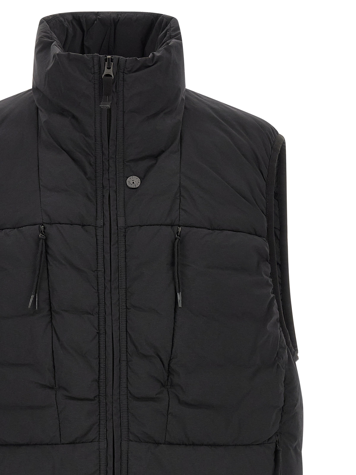 Black Polyamide Sleeveless Jacket