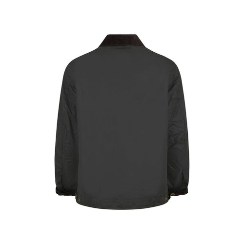 Bicolor Cotton Full-Length Jacket