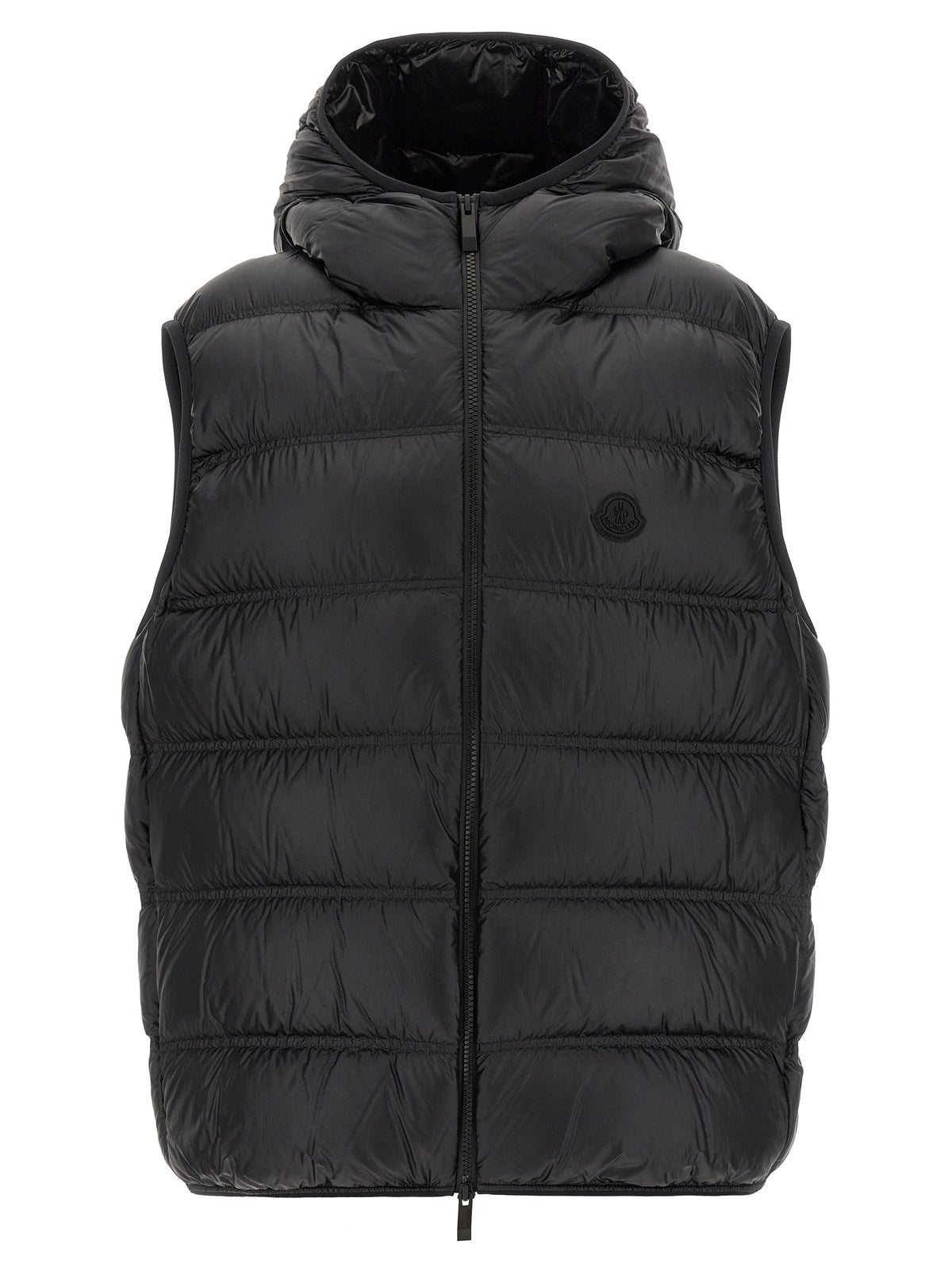 Black Polyamide Sleeveless Jacket