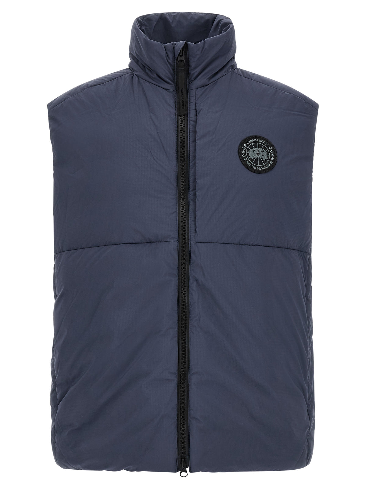 Blue Polyamide Sleeveless Jacket