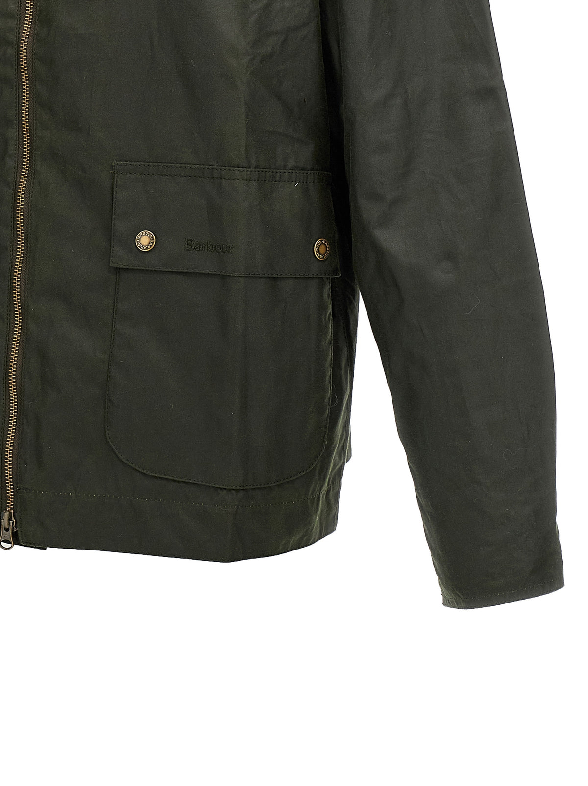 Bicolor Cotton Full-Length Jacket
