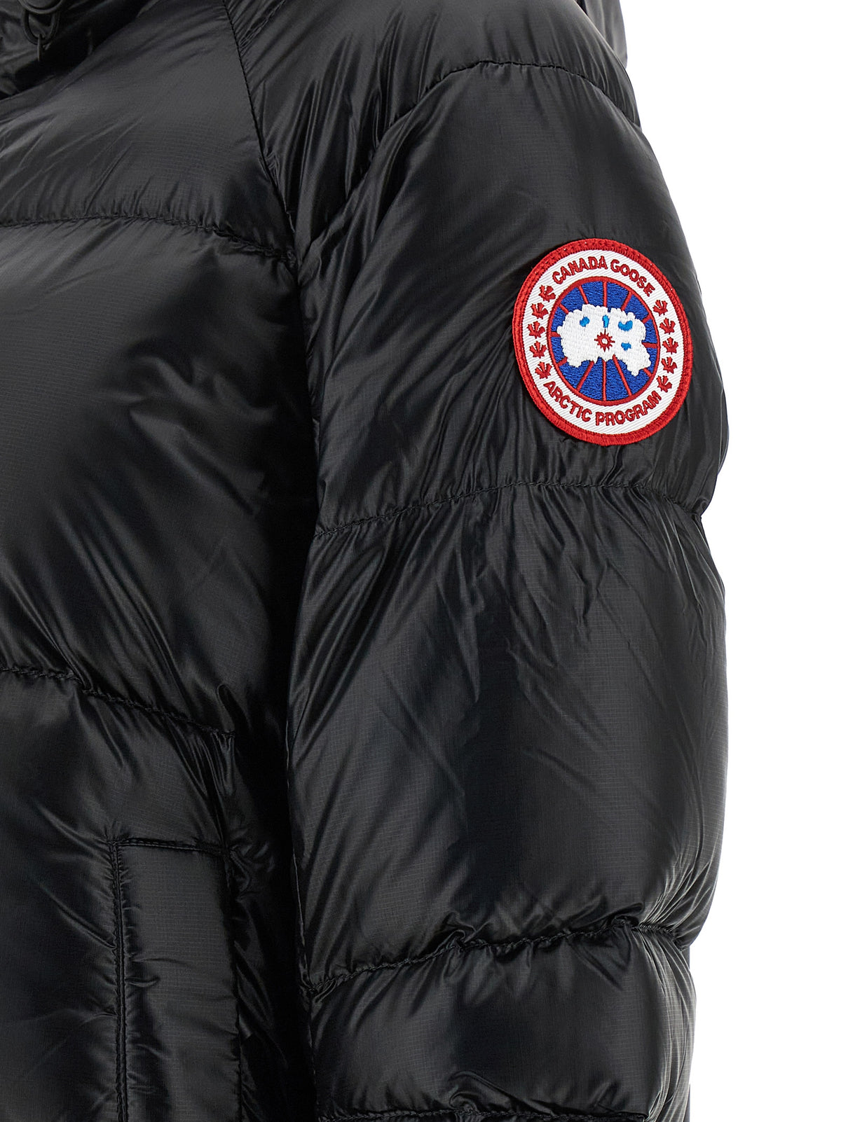 Black Polyamide Full-Length Jacket