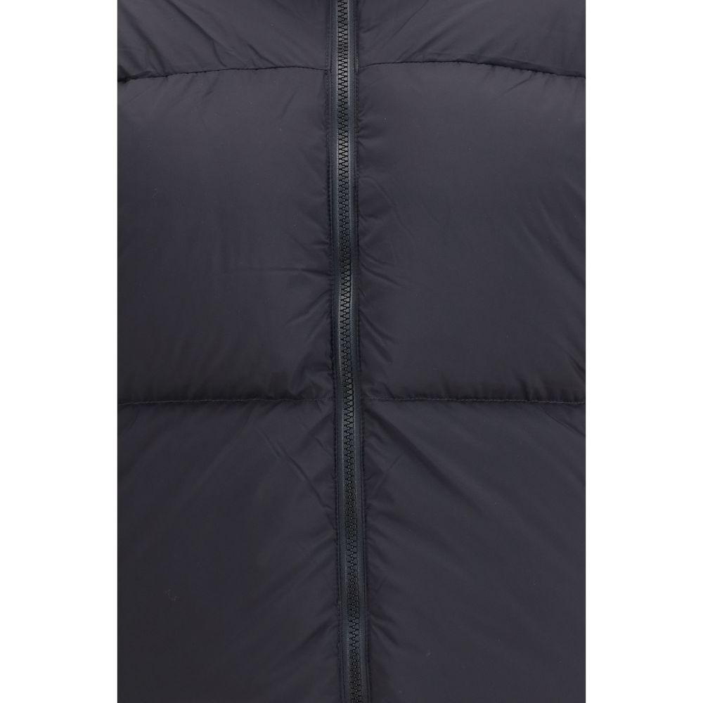 Black Polyamide Full-Length Jacket