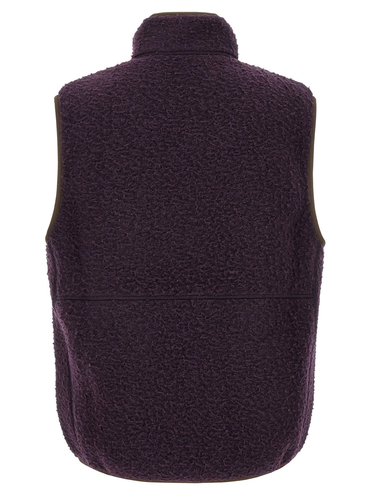 Purple Polyester Sleeveless Jacket
