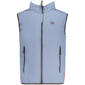 Azzurro Poliestere Mens Vest