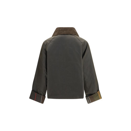 Bicolor Cotton Full-Length Jacket