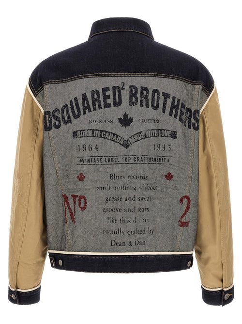 Beige Cotton Denim Jacket