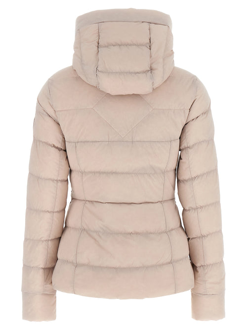 Beige Polyamide Full-Length Jacket