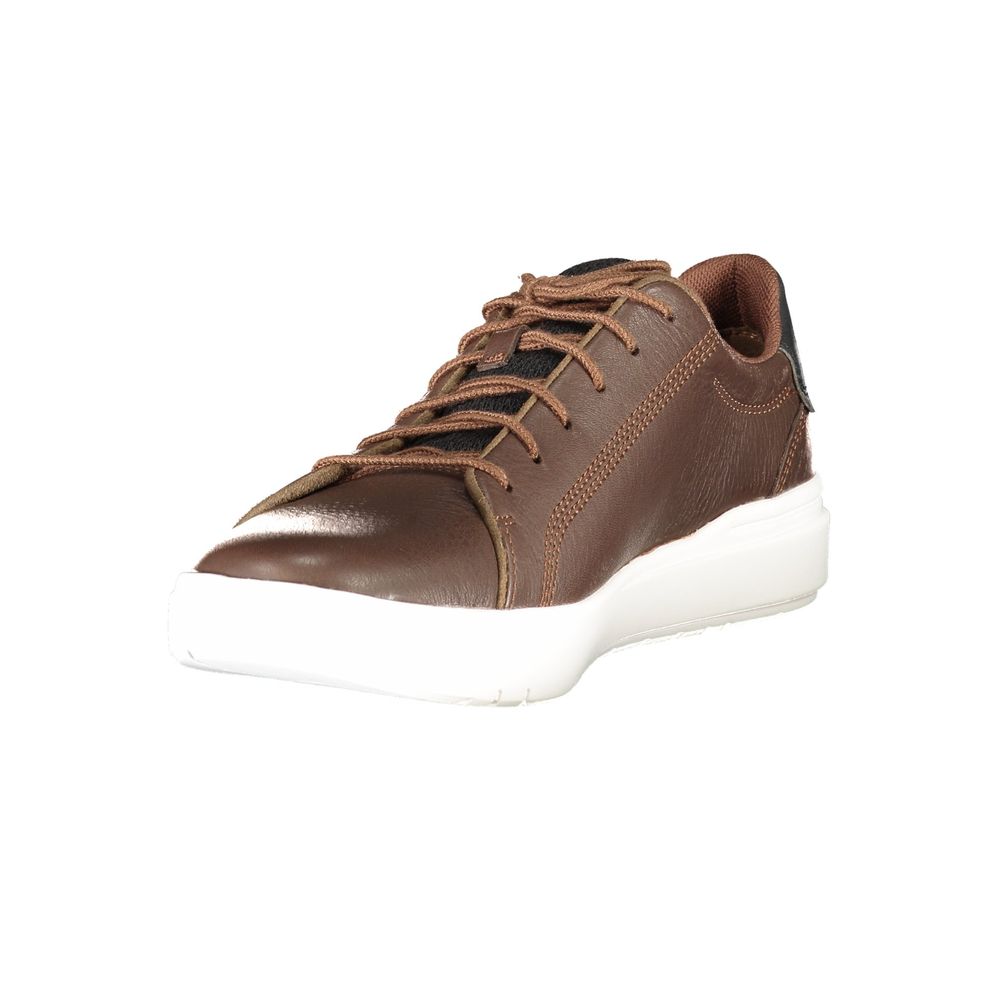 Marrone Polyurethane Men Sneaker