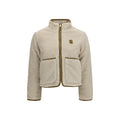 Beige Polyester Full-Length Jacket