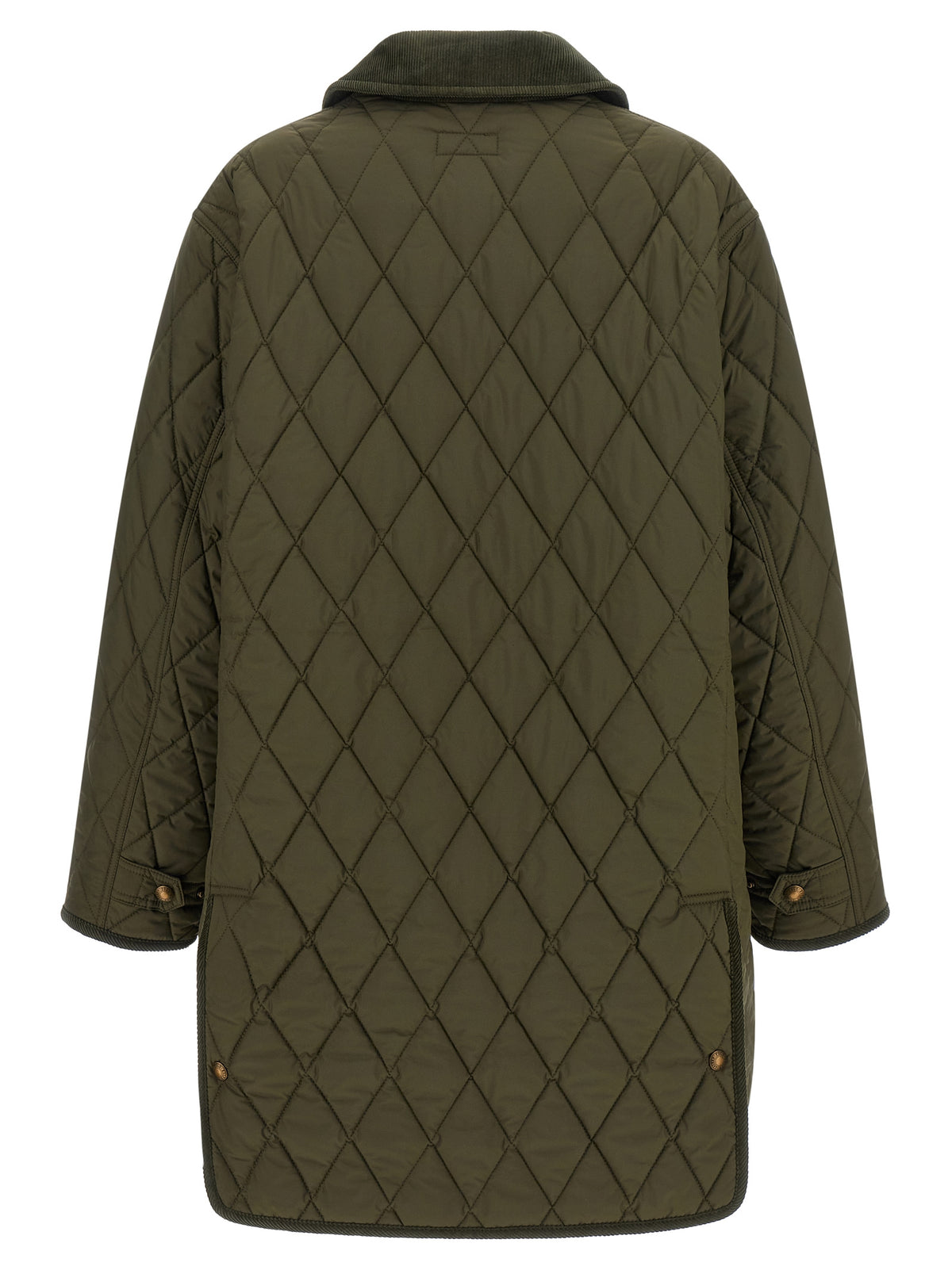 Bicolor Polyester Full-Length Jacket