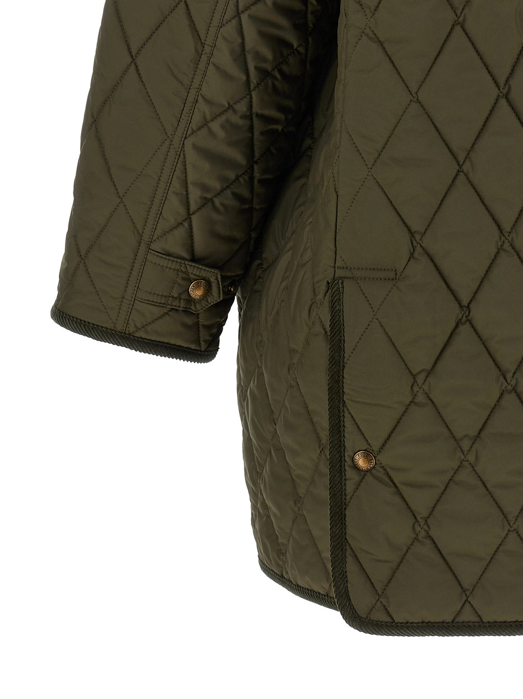 Bicolor Polyester Full-Length Jacket