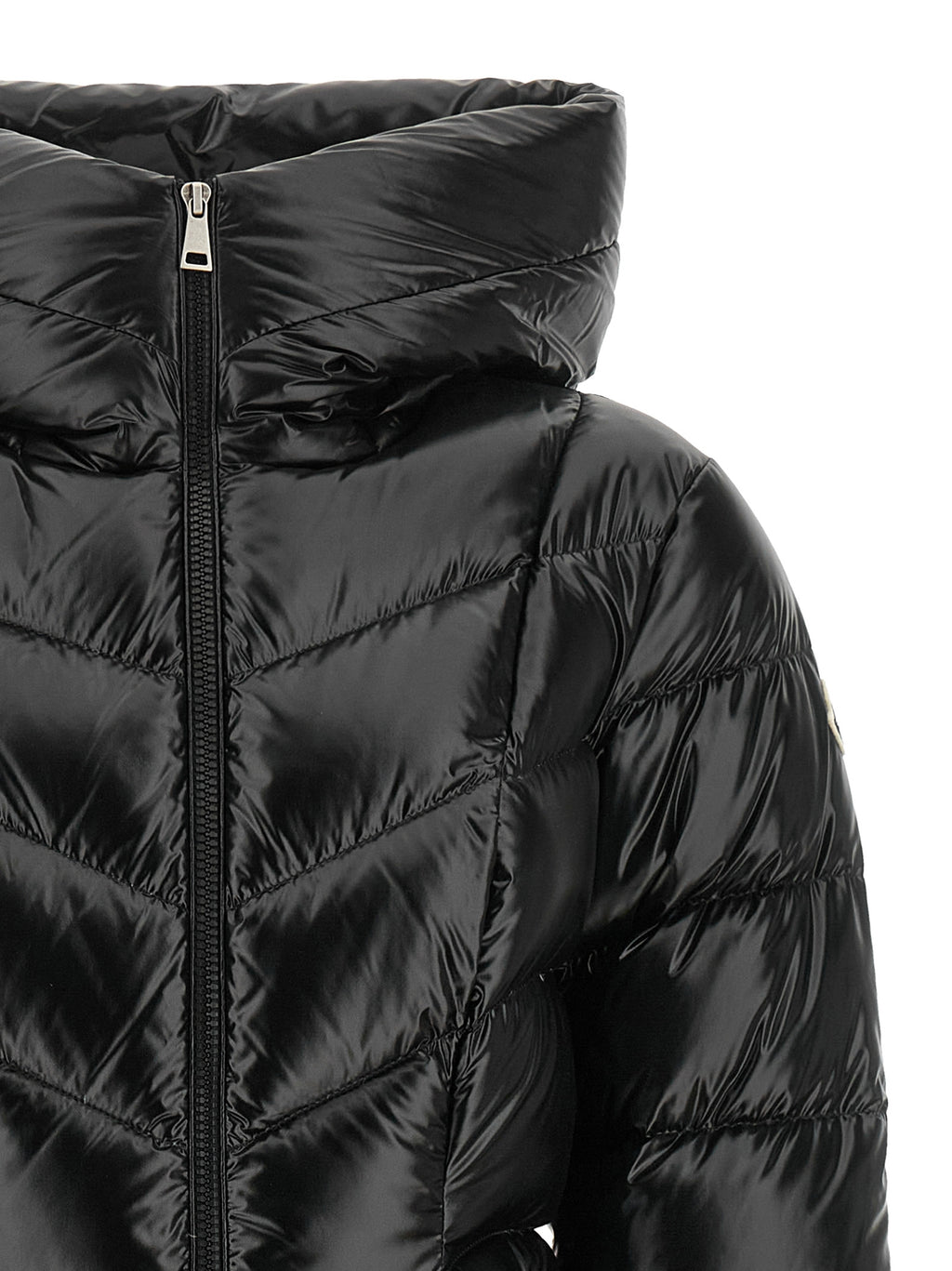 Black Polyamide Full-Length Jacket