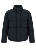 Blue Cotton Full-Length Jacket