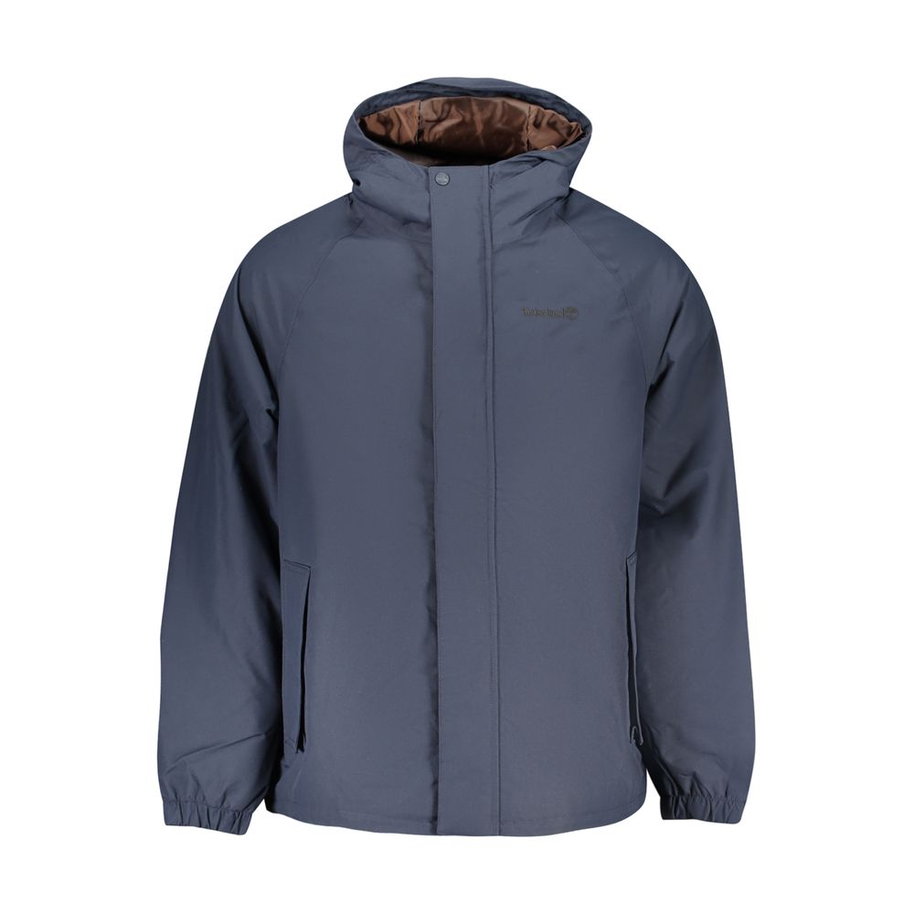 Blue Polyester Men's Jacket