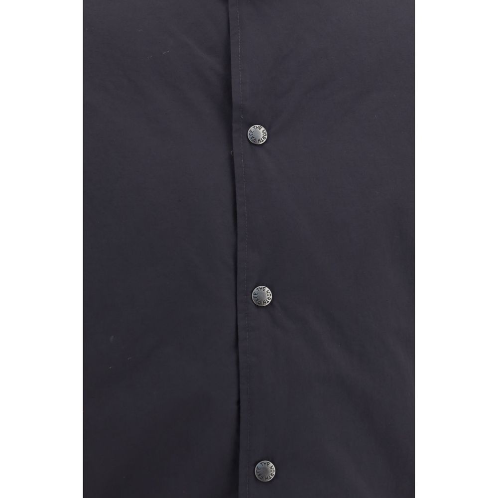 Gray Cotton Full-Length Jacket