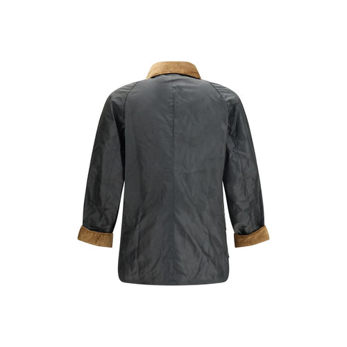Bicolor Cotton Full-Length Jacket