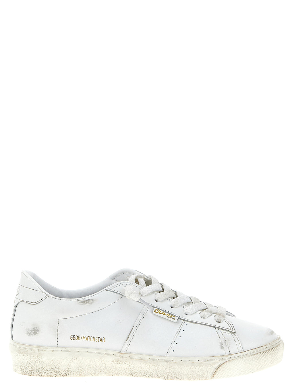 White Cowhide Low Top Sneakers