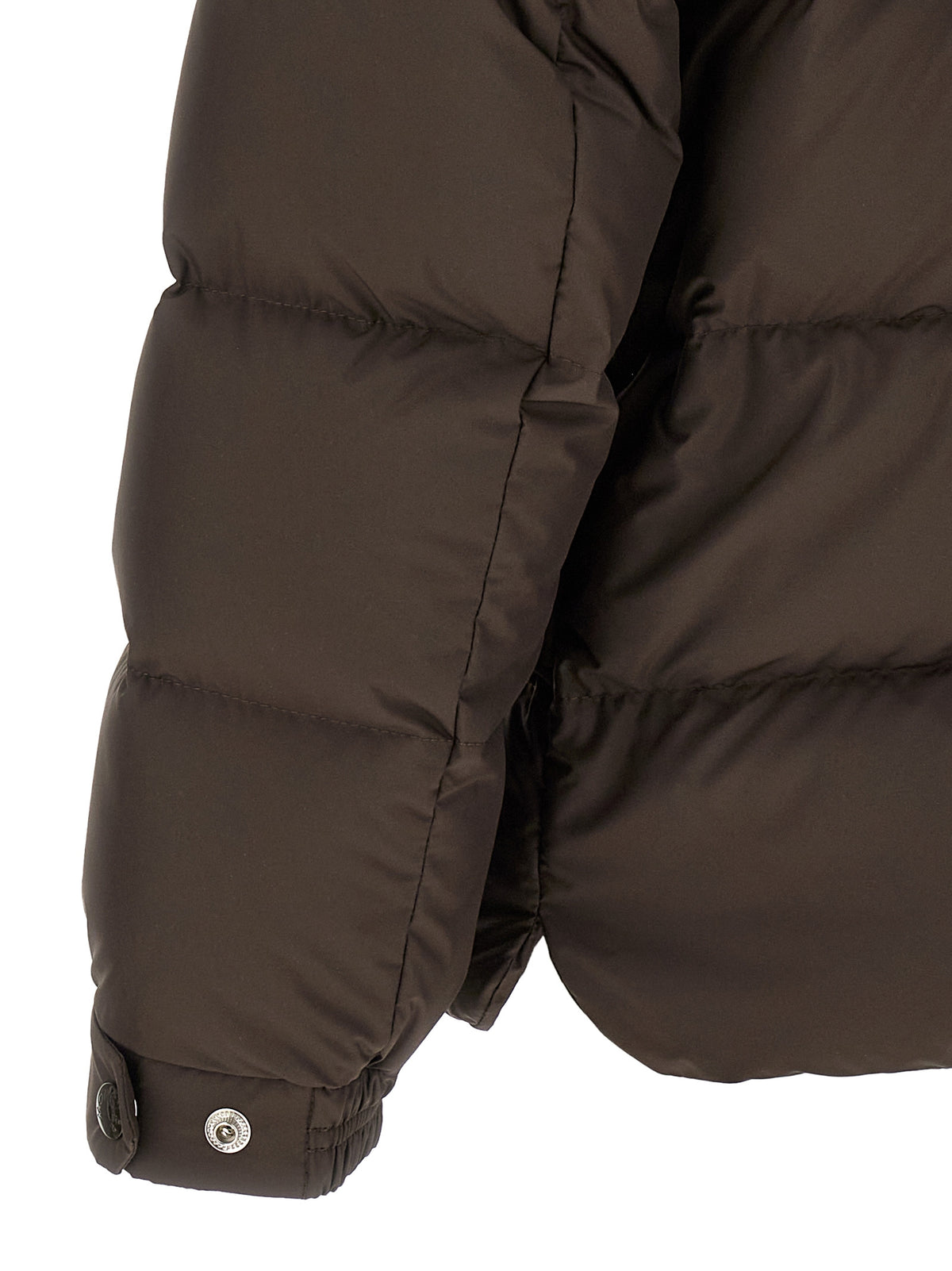 Brown Polyester Full-Length Jacket