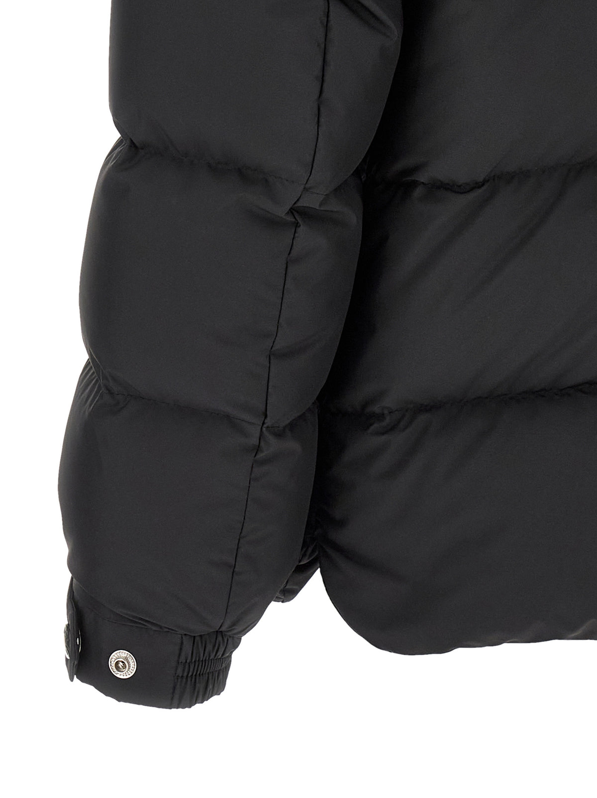 Black Polyester Full-Length Jacket