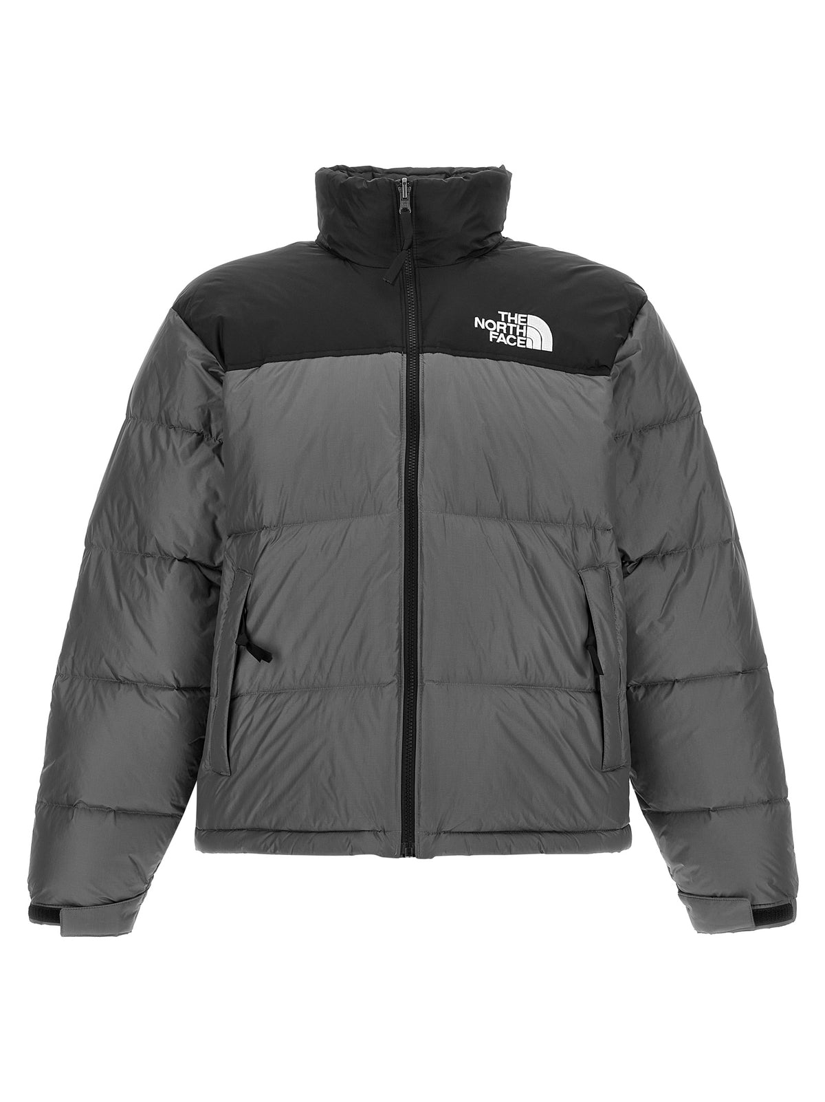Gray Nylon Full-Length Jacket