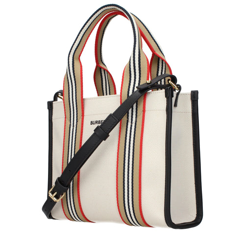 Beige Fabric Handbag