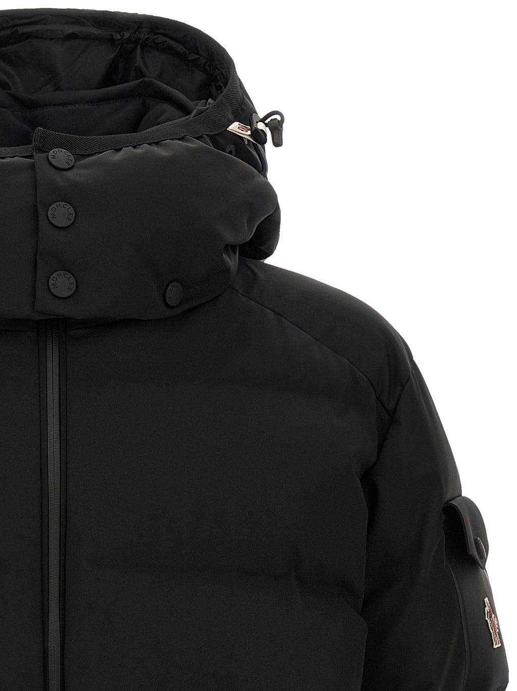 Black Polyamide Full-Length Jacket