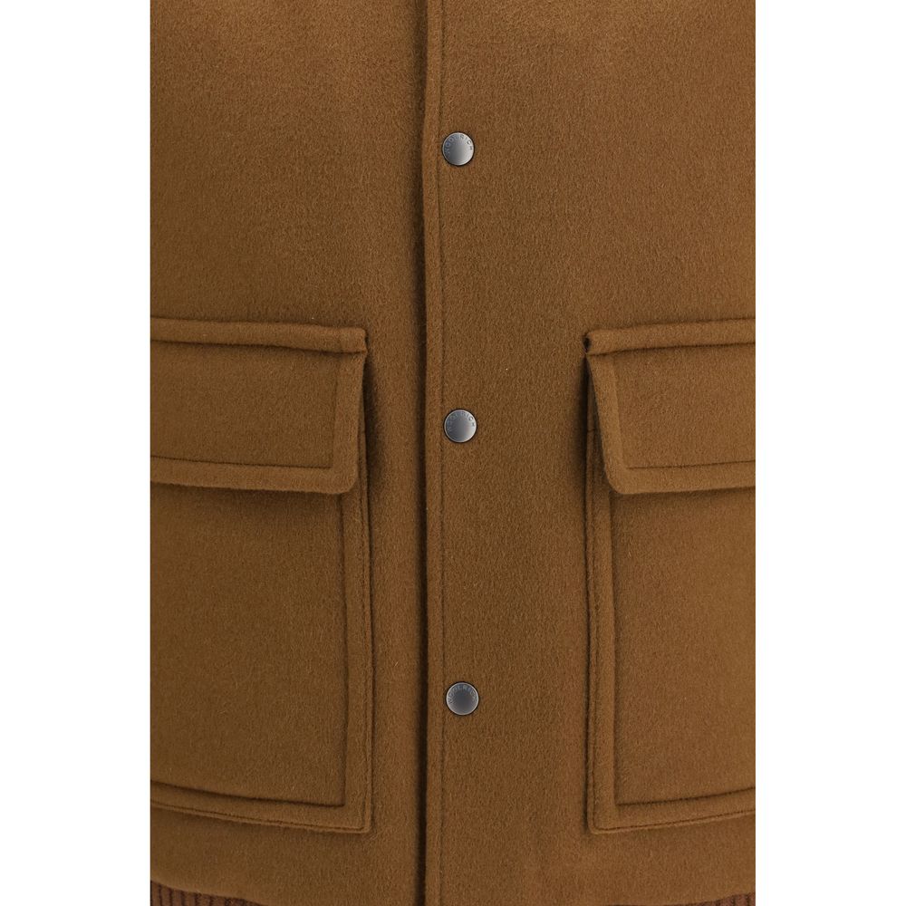 Brown Wool Oves Aries Bomber