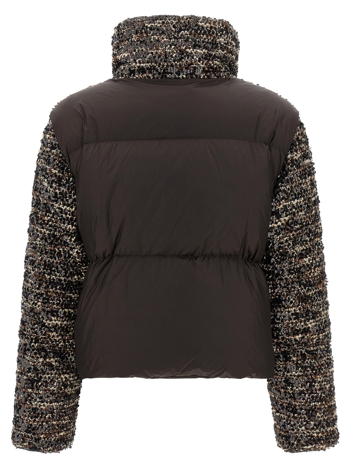 Brown Polyester Sleeveless Jacket