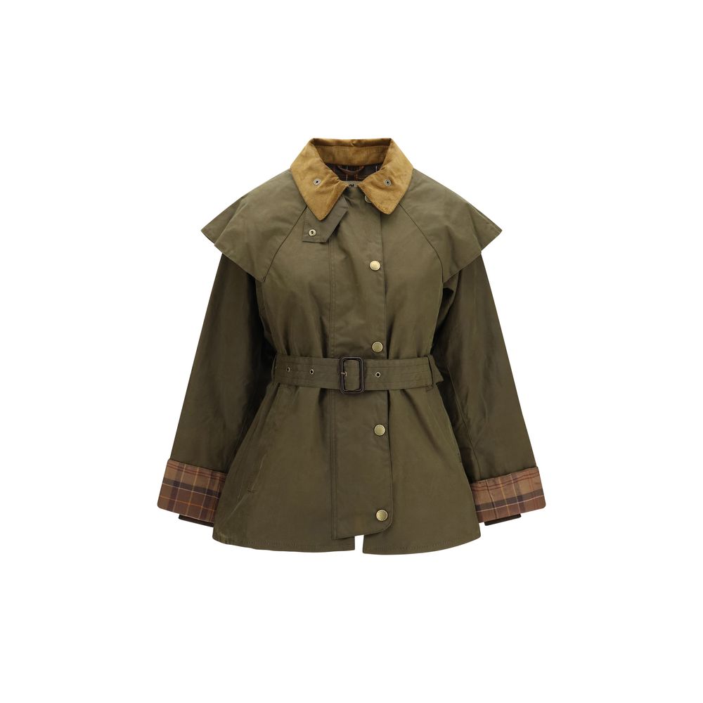 Bicolor Cotton Full-Length Jacket