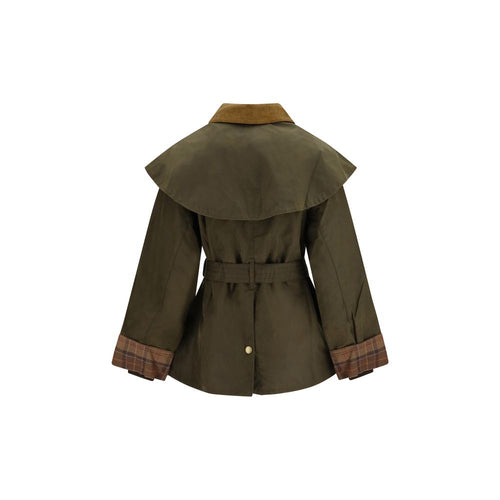 Bicolor Cotton Full-Length Jacket