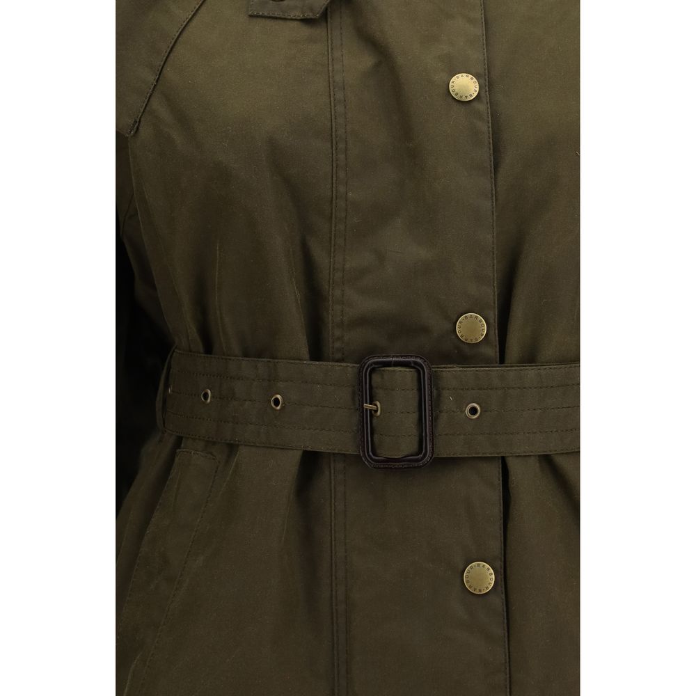 Bicolor Cotton Full-Length Jacket