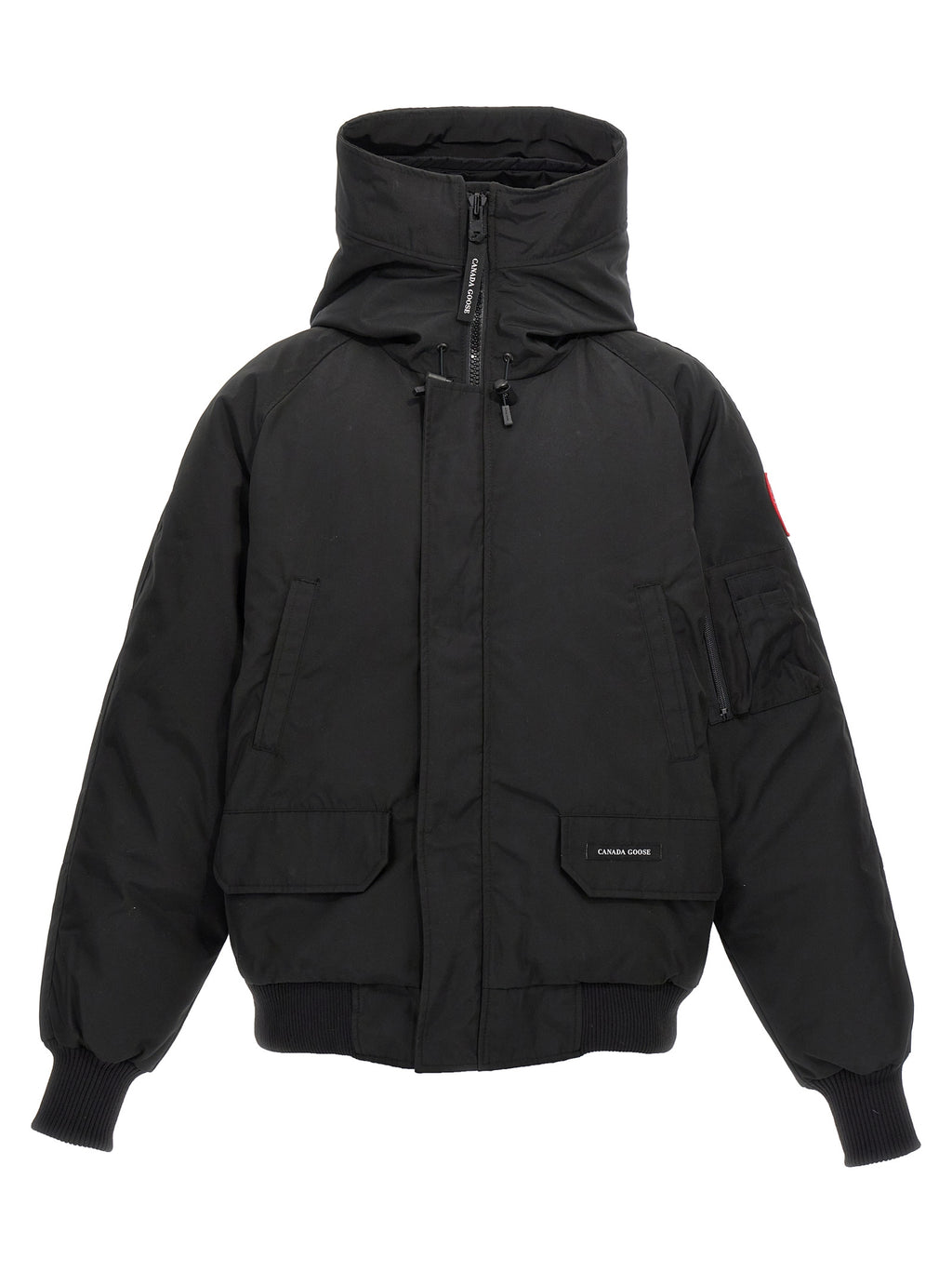 Black Polyester Bomber