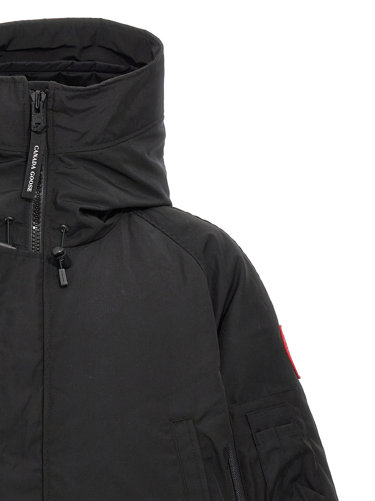 Black Polyester Bomber